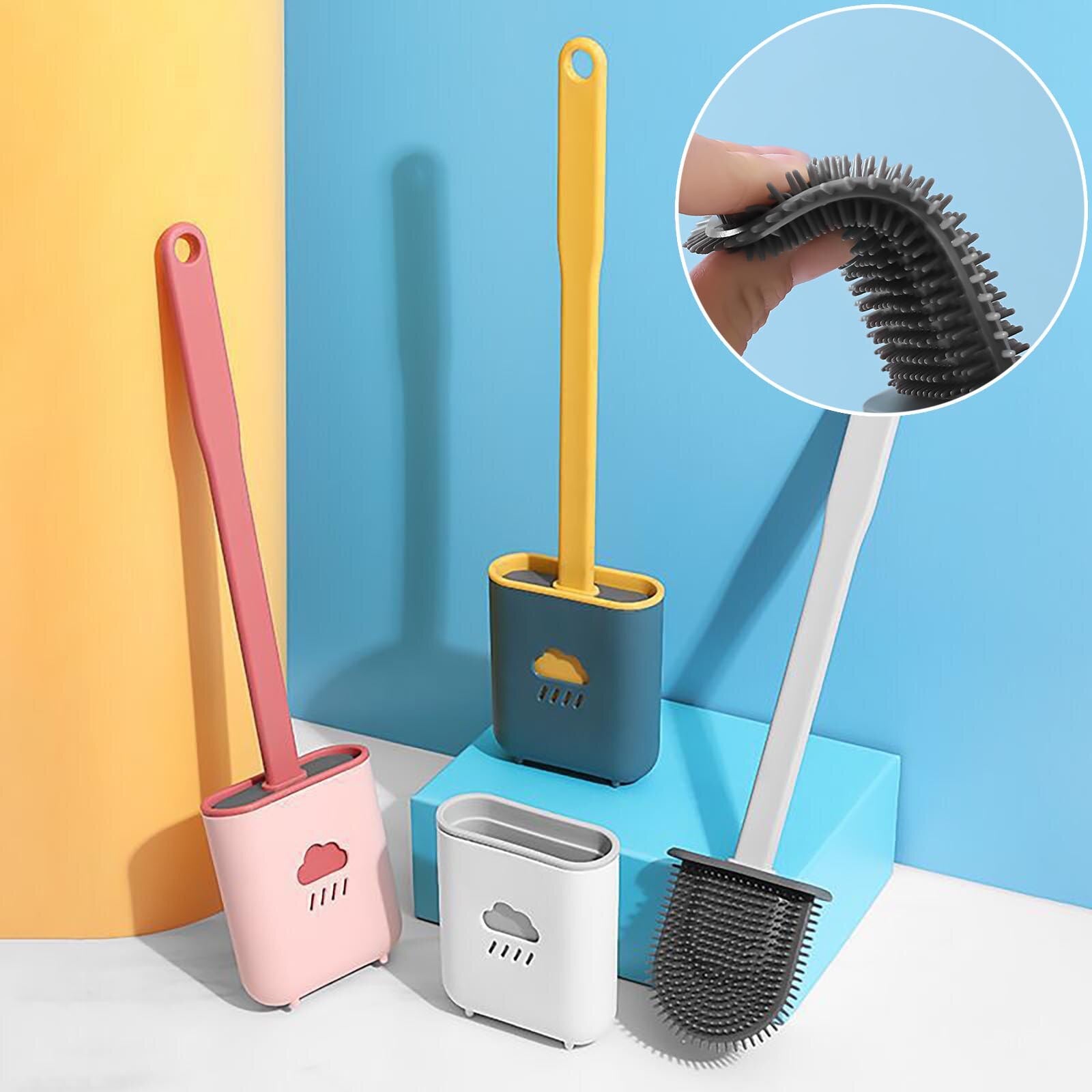 Silicone Sanitary Brush Head Storage Cover  Silicone Toilet Cleaning Brush  - Toilet Brush - Aliexpress