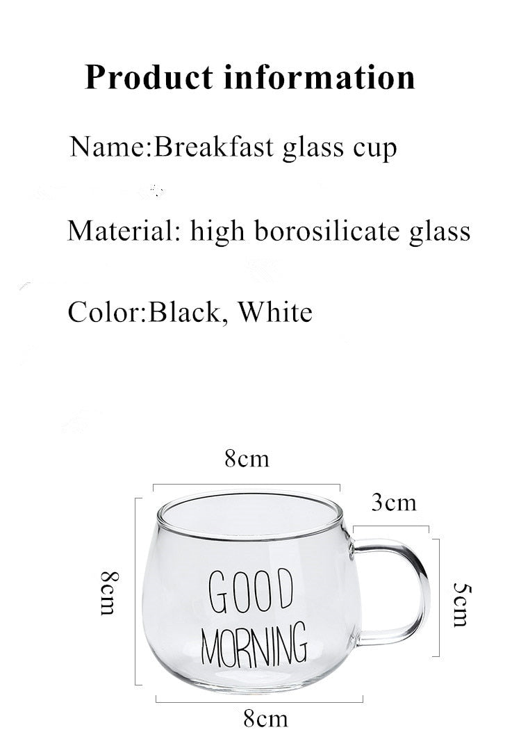 Creative Coffee, Tea, Dessert Milk Glass Cup