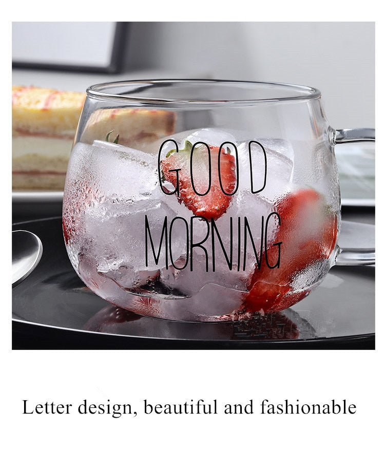 Creative Coffee, Tea, Dessert Milk Glass Cup