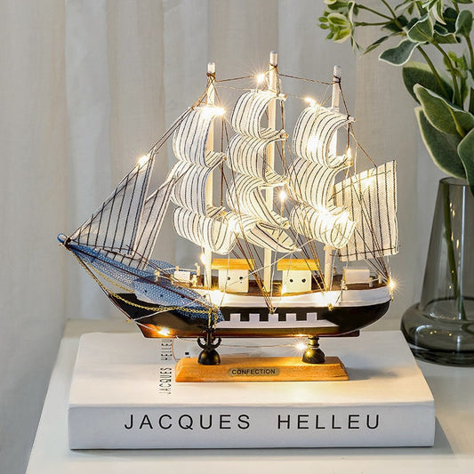 Decor Art Sailboat Model with Light