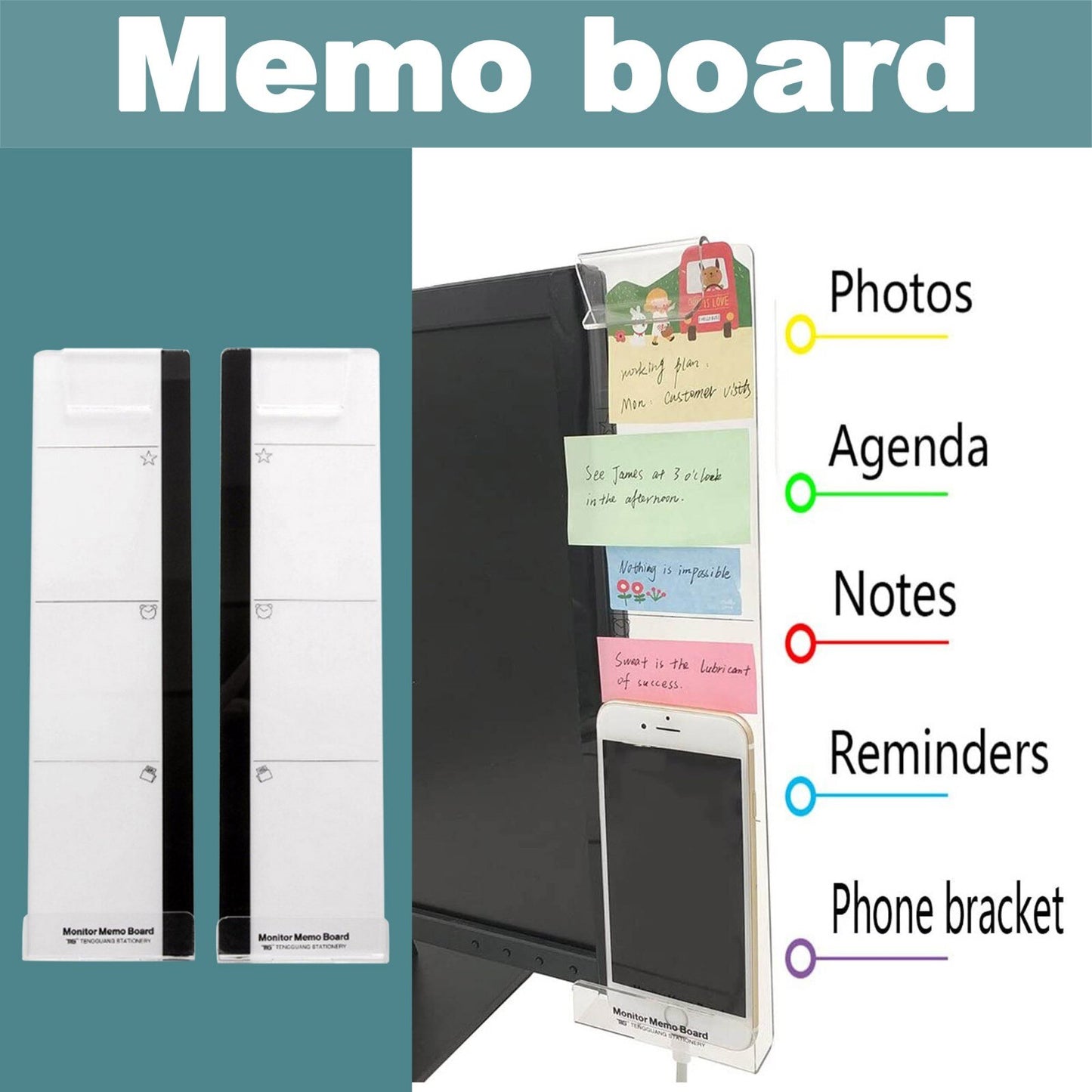 Plastic Messages, Notes, Sticks Memo Board